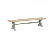 Salcombe Cross Leg Bench - Sage