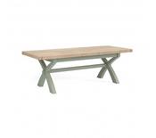 Salcombe Cross Leg Extending Dining Table - Sage
