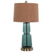 Green Glass Table Lamp image