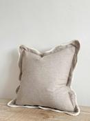 Greige Scalloped Edge Cushion image