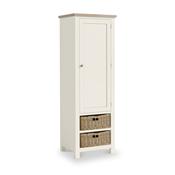 Country Oak Larder Unit - Coconut White