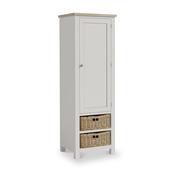 Country Oak Larder Unit - Light Grey