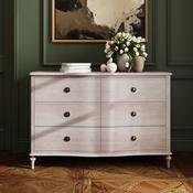 Luna 6 Drawer Chest – White Wash image