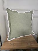 Green Scalloped Edge Cushion image