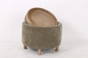 Clover Round Tea Tray - Green