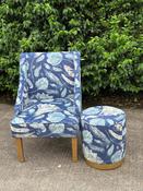 Aaliyah Accent Chair - Navy Floral