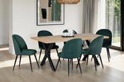 Nate Table &amp; 6 Green Chairs