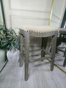 Abbey Saddle Stool - Beige Linen