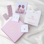 Bridesmaid Gift Box - Initial Necklace + Earrings with Pearls image