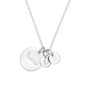 Mamó Necklace for Grandmother with Initials Silver image