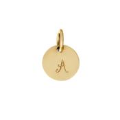 Add one solid gold letter disc 9 mm