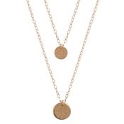 Layered Gold Disc Necklace image