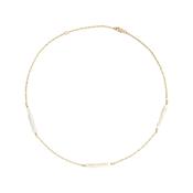 LULU Shimmering Stick Pearl Necklace Gold or Silver image