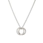 'Our Lives Intertwined' - Interlocking Circles Necklace Silver image