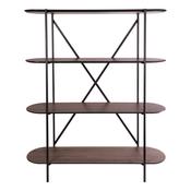 Poe Shelves Mocha Veneer and Matt Black