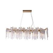 Heritage 10Lt Diner Bar Pendant, Gold Metal and Clear Glass image