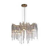 Heritage 5Lt Pendant, Gold Metal and Clear Glass Drops image