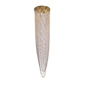 Swoop 10Lt Pendant, Satin Brass &amp; Clear Crystal image