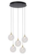 Lucide GISELA Pendant Light Ø 48 cm - 5x3,8W 2700K - Transparent image