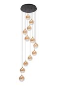 Lucide GISELA Pendant Light Ø 61 cm - 12x3,5W 2700K - Amber image