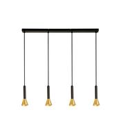 Signal 4Lt Bar Pendant - Black &amp; Gold Metal image