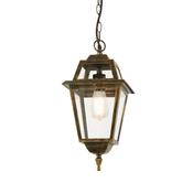 New Orleans Pendant Lantern,  Black Gold &amp; Glass,IP44 image