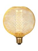 Wire Mesh Effect Globe Lamp - Gold Metal