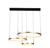 Grace 3 Ring Pendant - Black &amp; Gold Metal image