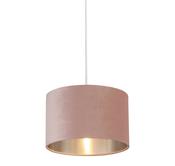 Drum Shade - Pink Velvet with Silver Inner Dia.28cm image