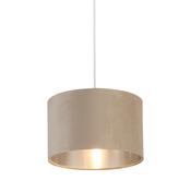 Drum Shade - Taupe Velvet with Silver Inner Dia.28cm image