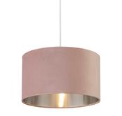 Drum Shade - Pink Velvet With Silver Inner Dia.38cm image