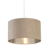 Drum Shade - Taupe Velvet with Silver Inner Dia.38cm image