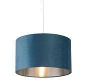 Drum Shade - Teal Velvet with Silver Inner Dia.38cm image