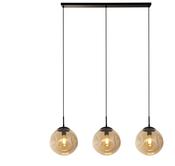 Punch 3Lt Bar Pendant- Black Metal &amp; Champagne Punched Glass image