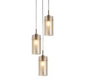 Duo III 3Lt Multi-Drop - Bronze Metal &amp; Champagne Glass image