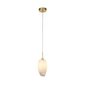 Rocky 1Lt Pendant, Satin Brass Metal  &amp; Glass image