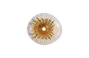 Sunbeam 1lt Wall Light, Clear and Amber Ribbed Glass image
