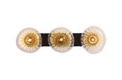 Sunbeam 3lt Wall Light, Clear and Amber Ribbed Glass image