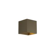 Newton Square Up&amp;Down Wall Light, G9, Latte image
