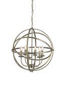ORBIT 6LT CAGE FRAME ORB PENDANT, ANTIQUE BRASS image