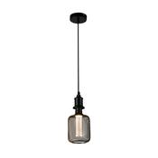 Wire Mesh Effect Drum Lamp - Black Metal