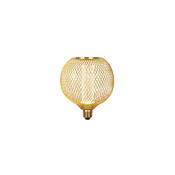 Wire Mesh Effect Globe Lamp - Gold Metal