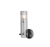 Scope Bathroom Wall Light- Chrome Metal &amp; Clear Etched Glass image