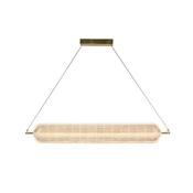 Capsule LED Convertible Pendant, Satin Brass Metal and Acryl image