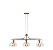 Margarita 3Lt Bar Pendant - Brass Metal &amp; Clear Glass image