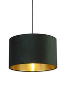 Drum Shade - Green Velvet with Gold Inner image