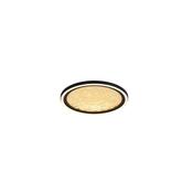 Luna LED Flush, Sand Black Metal &amp; Gold PC Diffuser image