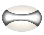Glow LED Wall Light Oval - Chrome/Sand White image