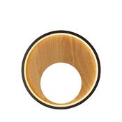 Curio Wall Light - Black Metal &amp; Wood image