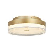 Cyprus LED Flush, Gold Metal and Clear Acrylic image